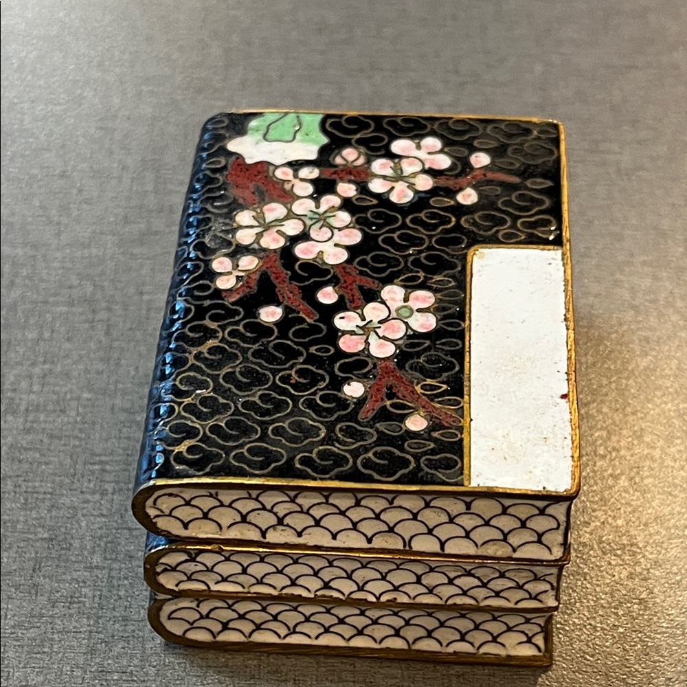 Floral Cloisonné Trinket Box with lid